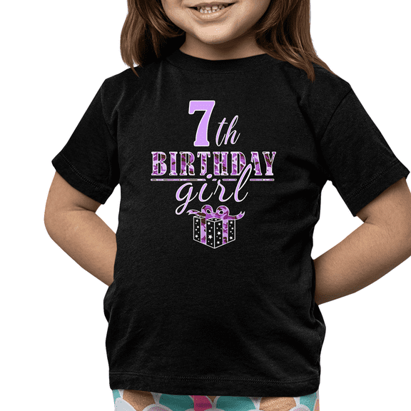 7th Birthday Shirt Girls Birthday Outfit 7 Year Old Girl 7th Birthday Gifts Cute Birthday Girl Shirt