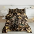 thumbnail image 2 of Homewish Autumn Leaves 3-Piece Full Size Comforter Sets For Teens Boys Girls,Botanical Plants Bedding Comforter Set,Tree Branches Lightweight Bedding Sets,Super Cozy Room Decor,Reversible, 2 of 8