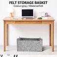 thumbnail image 3 of 2pcs Felt Storage Basket/Bin with Handles, Collapsible & Convenient Storage Solution, 3 of 5