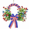 thumbnail image 2 of Violet Wreath Independence Day Wreath Door Basket Decoration Patriotic Wreath Front Door Decor July 4th Decorations Summer Wreath, 2 of 7