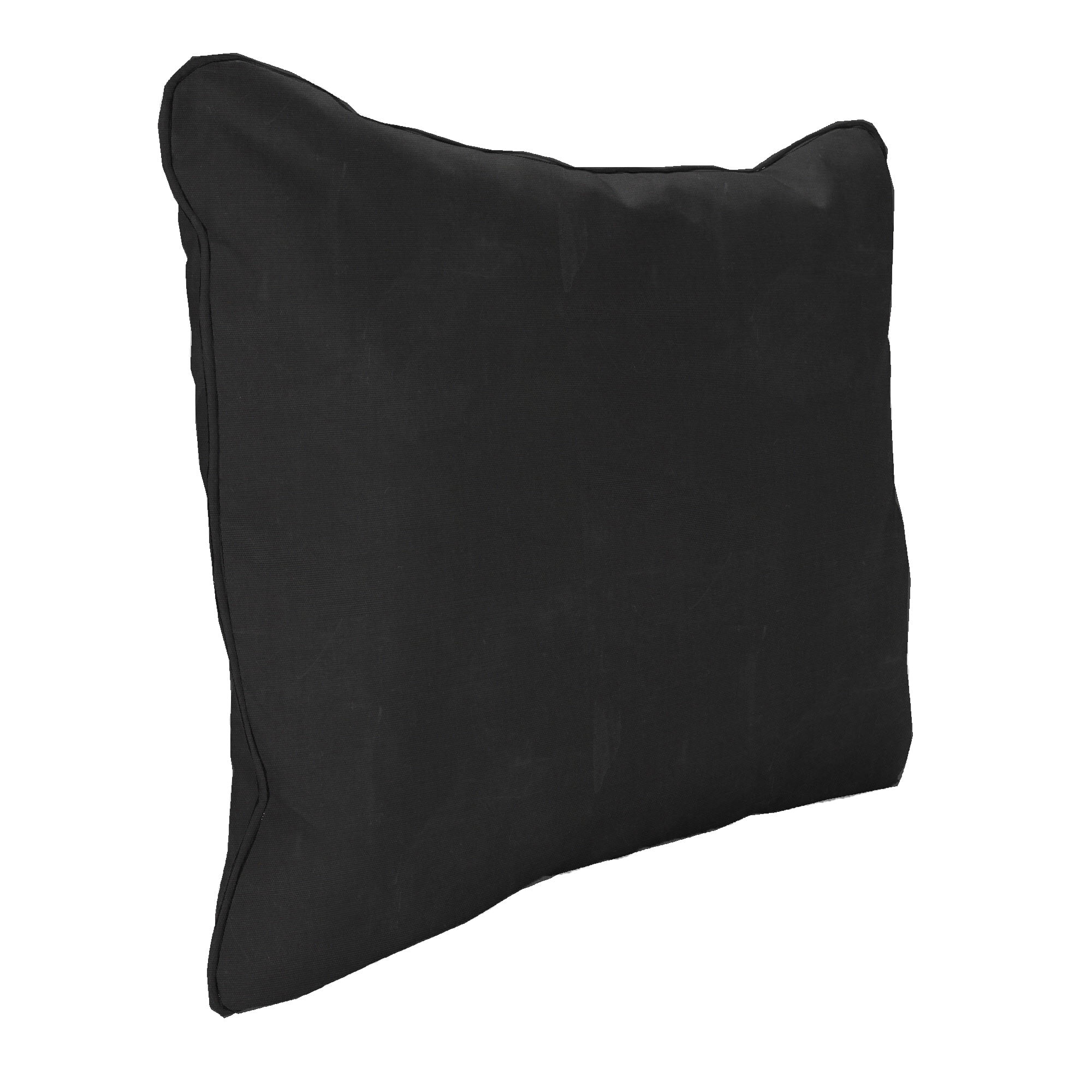 Jordan Manufacturing 21" x 24" Canvas Black Solid Rectangular Outdoor Deep Seat Chair Back Cushion with Welt (2 Pack)