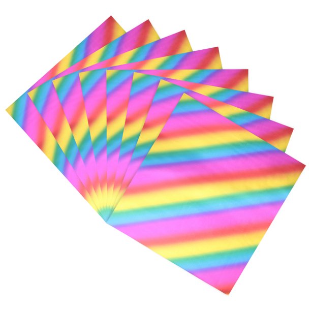 Uxcell 100 Paquete de Hojas de Transferencia de Foil Reactivo de Tóner 8.5x11 A4 Papel de Foil Caliente para Impresora Láser Álbum de Recortes, Arcoíris