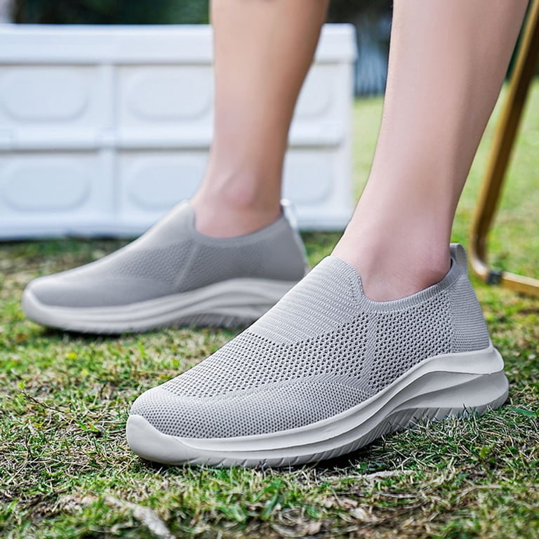 Yindaity Running Shoes Men Fashion Sneakers Slip on Casual 
