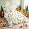 thumbnail image 2 of Erosebridal Fox Twin Bedding for Boys Girls, Sleepy Clouds Bedding Comforter Set, Stars Reversible 7-Piece, 2 of 6