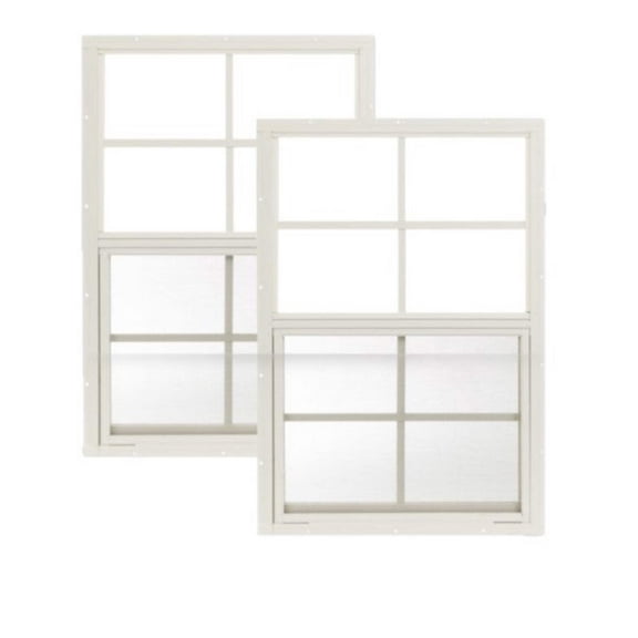 Shed Window 18" W x 27" H, Flush Mount White for Sheds, Playhouses, and Chicken Coops 1 PK (W1827W-BX1)