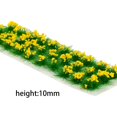 thumbnail image 3 of Tuftes de Gazon en Grappe de Fleurs Modèle de Paysage Statique Décorations DIY Chemin de Fer Miniature Jaune, 3 of 7