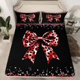 thumbnail image 2 of Castle Fairy Kids Teens Adults Red Ribbon Bow Bed Sheets,Vintage Leopard Print King Sheets, 2 of 7