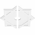 thumbnail image 7 of 10"OD x 3"ID x 5 1/2"C x 1"P Axel Architectural Grade PVC Contemporary Ceiling Medallion, Two Piece, 7 of 7