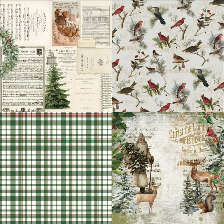 Christmas Scrapbook Paper Download Graphic by denysdigitalshop