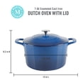 thumbnail image 2 of Martha Stewart Gatwick 7 QT Enameled Cast Iron Dutch Oven - Classic Blue, 2 of 9