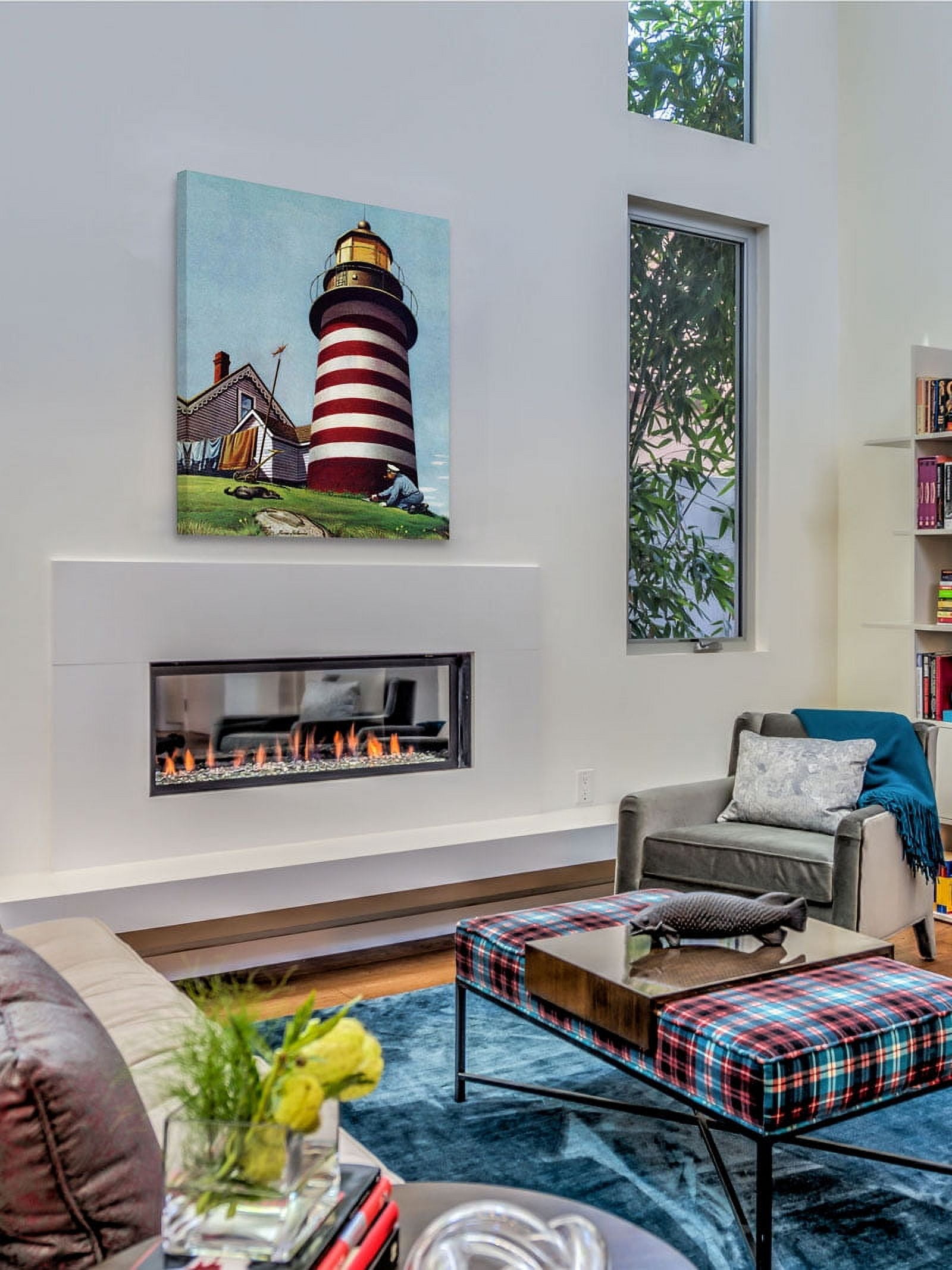 Marmont Hill "Lighthouse Keeper" by Stevan Dohanos Painting Print on Canvas