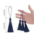 thumbnail image 2 of Uxcell 45Pcs Mini Silky Bookmark Tassels, Handmade Soft Floss Craft Tassels with Cord Loop, Marino, 2 of 6