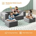 Wanan Kids Couch with Two Ottoman, Toddler Couch Sofa for Kids, Modular