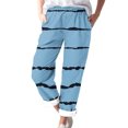 thumbnail image 1 of Timegard Womens Plus Size Pants Striped Straight Leg Elastic Waist Lounge Pants with Pockets Fall Travel, 1 of 5