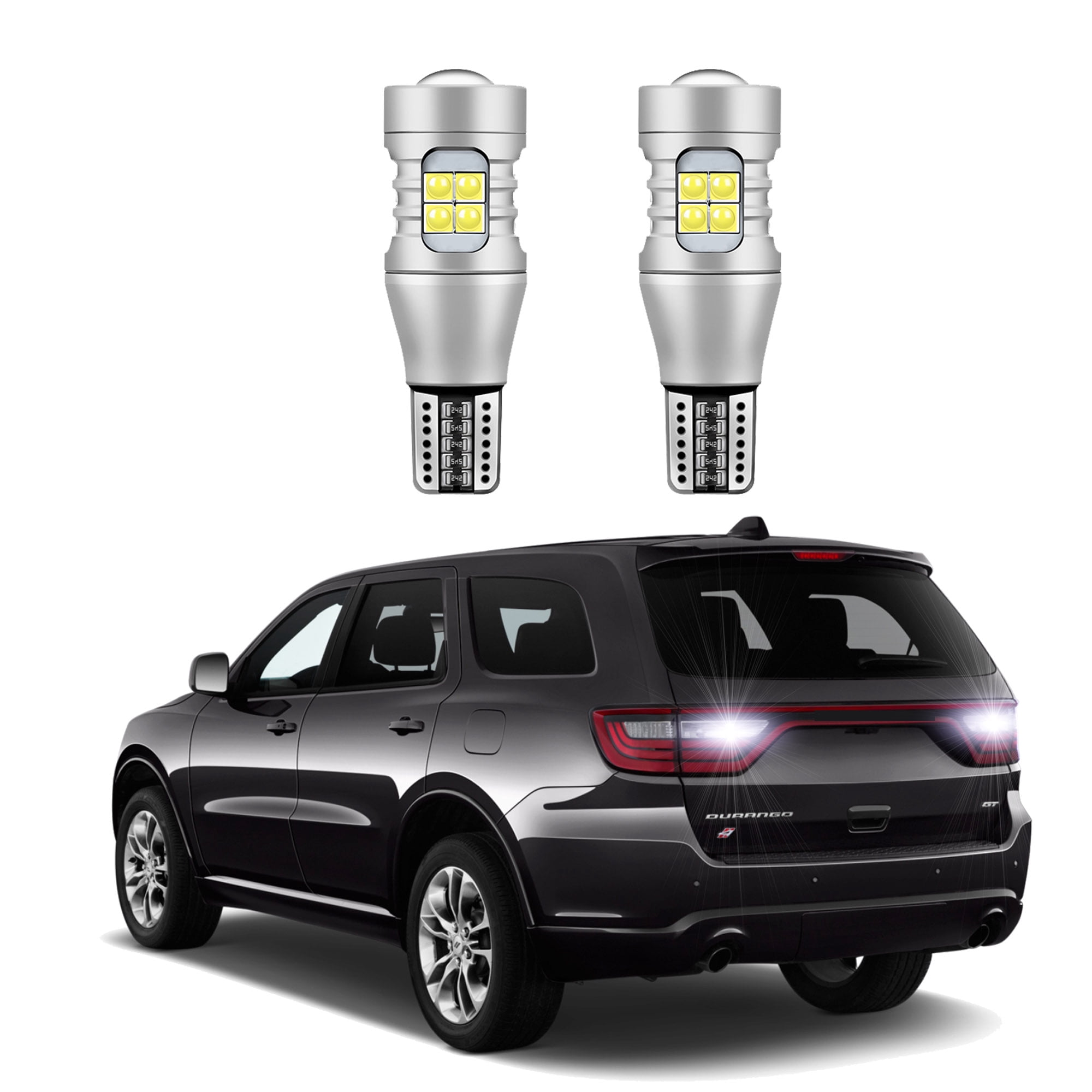 2Pc LED Reverse Lights for 2011-2026 Dodge Durango White Backup Lights Upgraded Backup Reverse Bulb Replacement