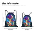 thumbnail image 2 of Saiise Magic Mushrooms ,Fireflies Pattern Sports Drawstring Backpack - String Swim Gym Bag with Wet Proof Pocket for Women&Men-Medium, 2 of 6