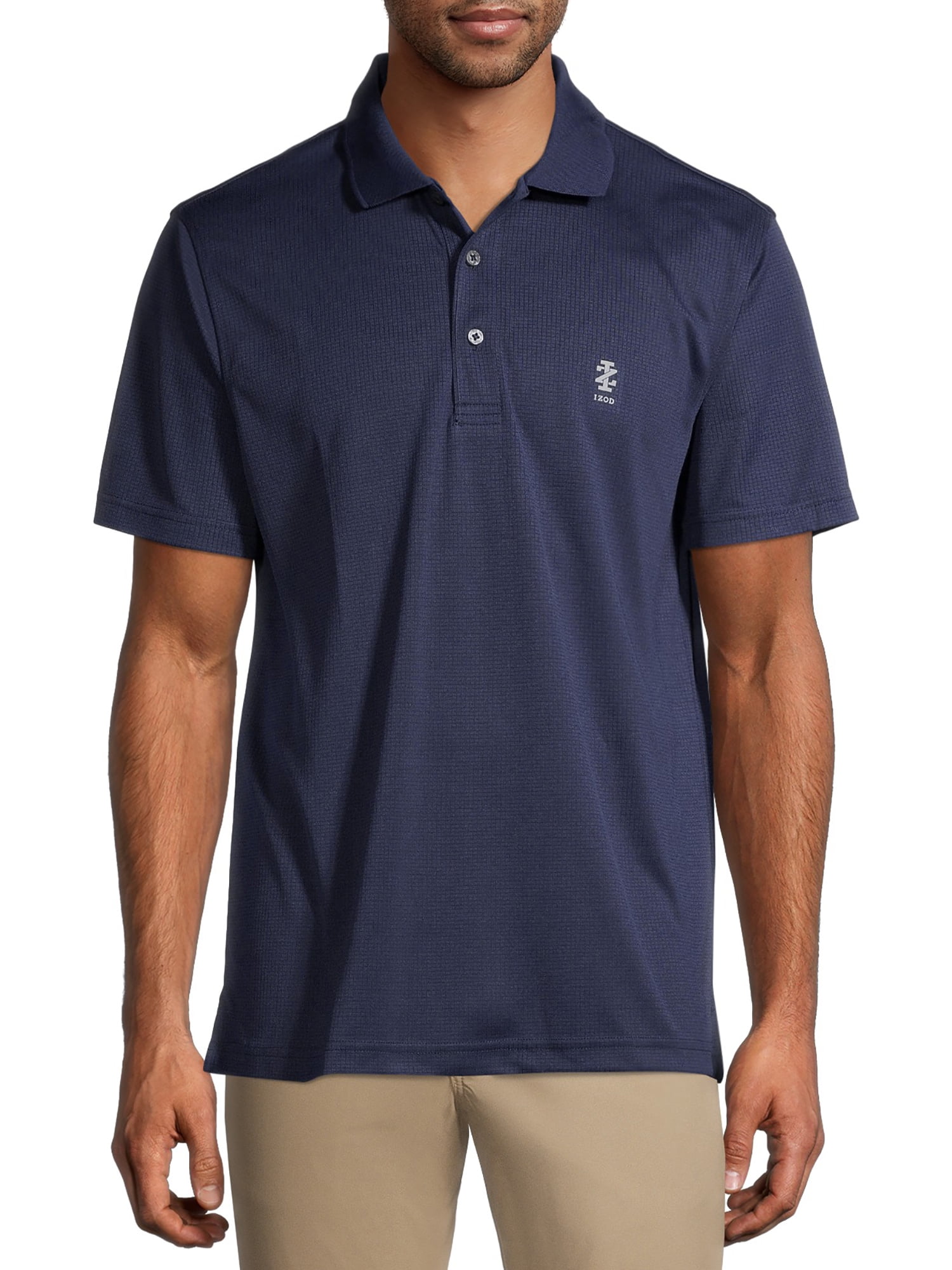 IZOD Men's Golf Comfort Stretch Grid Polo Shirt - Walmart.com