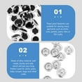 thumbnail image 3 of ifundom Black Alloy Snap Fastener Kit for Sewing, Clothing, Crafts, Buttons - and Easy to Use, 3 of 8