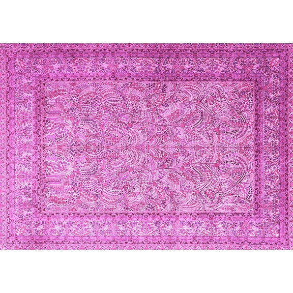 Ahgly Company Indoor Rectangle Persian Pink Traditional Area Rugs, 5' x 7'