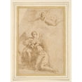 thumbnail image 2 of Jacopo Palma il Giovane 14x18 Gold Ornate Wood Frame and Double Matted Museum Art Print Titled - Consolation of Saint&nbsp;Francis (ca.&nbsp;1620), 2 of 4