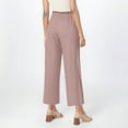 thumbnail image 6 of Simua Wide Leg Cotton Linen Pants for Women Summer Capri Flowy Pants Casual Loose Drawstring High Waist Trousers with Pockets, 6 of 7