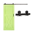 thumbnail image 1 of Sliding Barn Door Hardware Kit, T Shape Roller + Splice Track Suitable For Single Door Stable Rail System ,Sturdy and Durable, 1 of 6