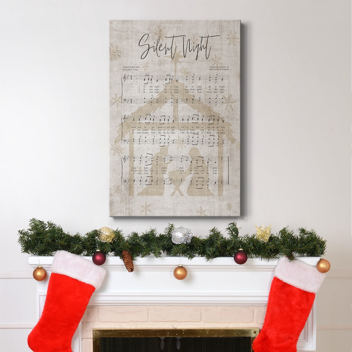 Silent Night Song Sheet- Gallery Wrapped Canvas
