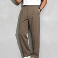 thumbnail image 5 of Abomasnow Men's Big and Tall Dressy Pants High Waist Straight Leg Pleated Stretch Pants Work Office Business Casual Trousers with Pockets, 5 of 5