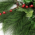 thumbnail image 2 of Northlight 38" Unlit Long Needle Pine, Pine Cone and Berry Artificial Christmas Teardrop Swag, 2 of 2