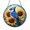Acrylic 3.5 Inch, variant on Spring Blue Jay Stained Glass Suncatcher, Round Window Hanging with Paired Birds and Blooming Flowers, Cheerful Decor