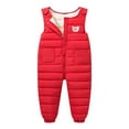 thumbnail image 3 of Gyratedream Baby Boys Girls Winter Down Snow Pants Overalls Snowsuit Toddler Warm Lightweight Down Jumpsuit Bib Pants, 3 of 8