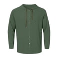 thumbnail image 2 of Chemise à Manches Longues pour Hommes Cardigan Décontracté de Vacances à Capuche, 2 of 5