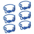 thumbnail image 4 of 6 Piezas Servilleteros Alfabeto Perfecl Hebillas Titular Metal Bismillah Letra Azul, 4 of 8