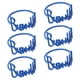thumbnail image 4 of Juego de 6 anillos para servilletas con letras Bismillah para bodas y fiestas. azul, 4 of 9