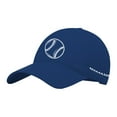 thumbnail image 2 of Prolriy Womens Baseball Caps, Washed Baseball Pattern with Printed Baseball Caps on Both Sides Hats for Men Blue, 2 of 5