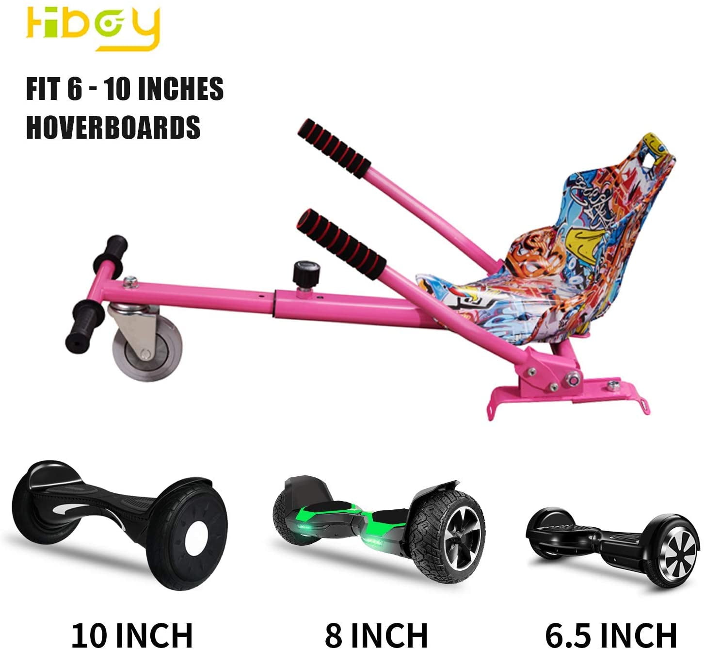 Hiboy HC 01 Hoverboard Kart Seat Attachment Accessory for 6.5 8 10 Two Wheel Self Balancing Scooter Blue Walmart