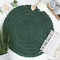 thumbnail image 3 of Alfombra de baño DII Crochet Collection, reversible, redonda, 70 cm, color verde, 3 of 7