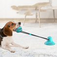 thumbnail image 4 of Pelota con fugas de comida para mascotas con sonido, juguete de limpieza Molar para perros, juguete rompecabezas blanco de silicona A With suction cup, 4 of 5