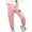 Pink, variant on Huowey Kids Boy Girls Pants Knitted Leggings Joggers Harem Pants Drawstring Pants Breathable Dailywear, 6-7 Years