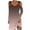 Brown, variant on Womens Ombre Sleeveless Dress Ruched Bust Design Stretchy Fabric Relaxed Silhouette for Evening Events Purple L