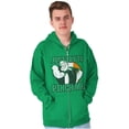 thumbnail image 5 of Popeye St Paddys Try To Pinch Me Zip Up Hoodie Men's Women's Brisco Brands 3X, 5 of 6