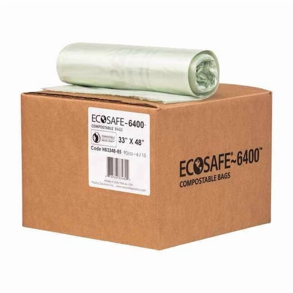 Ecosafe-6400 Trash Bags, Grn, PK90 HB3348-8