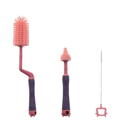 

Baby Bottle Brush Silicone Rotating Bottle Washing Brush Set