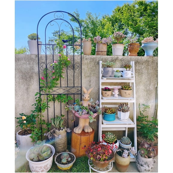 Garden Obelisk Trellis,Garden Trellis for Vines And Climbing Plants, Metal Wire Lattice Grid Panels,Clematis Support, Rose Vines, Durable & Sturdy Beautiful Plant Decor,50*180cm/19.6*70.8in