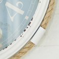 thumbnail image 5 of DecMode 17" Blue Metal Scroll Wall Clock with Rope Frame and Distressed Clockface, 5 of 15