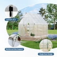 thumbnail image 6 of EastVita 6x7ft Aluminum Greenhouse Polycarbonate Panels Roof Vent Walk In Design Easy Assembly for Winter Garden Backyard Silver, 6 of 9