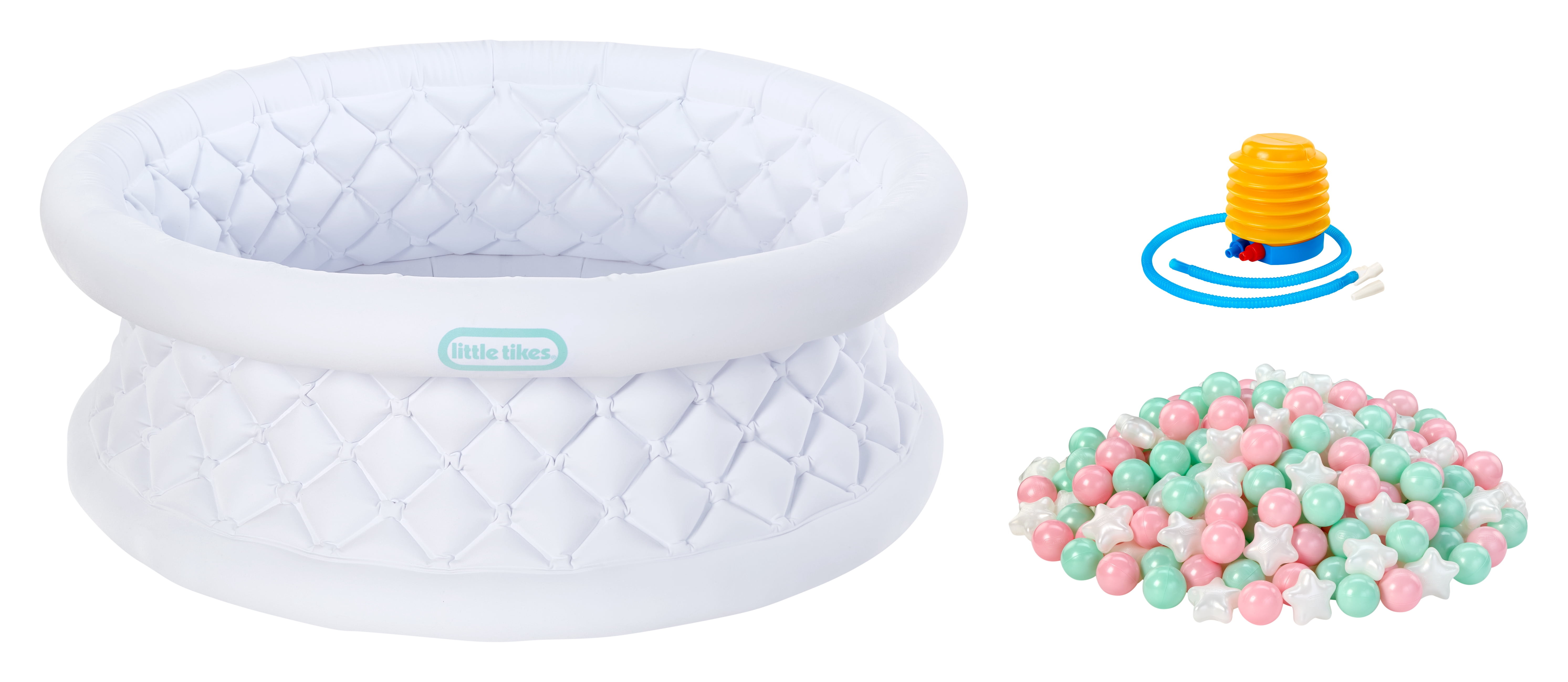 Little Tikes Sweet Spaces Inflatable Ball Pit with 250 Balls, Sensory Play, Ages 12+ Months