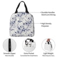 thumbnail image 3 of Yiaed Indigo Tie Dye Print Insulated Lunch Bag Reusable Cute Tote Lunch Box, Leakproof Cooler Lunch Bags for Work Office Travel School Picnic, 3 of 5