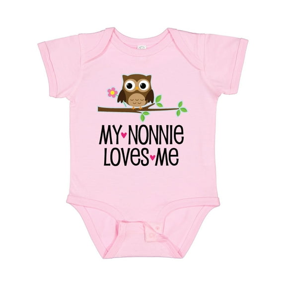 Inktastic My Nonnie Loves Me Grandchild Girls Baby Bodysuit