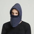 thumbnail image 2 of UTSJKR Balaclava Ski Mask - Men Women Winter Full Face Mask Warm Fleece Lined Drawstring Hats Windproof Outdoors Hood Covers Blue, 2 of 4